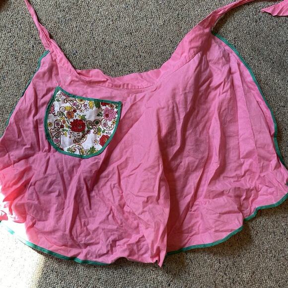 Y2K Apron Skirt Reversible Floral Chef Women Kitchen Wear Cottagecore OS Pockets - Picture 4 of 5